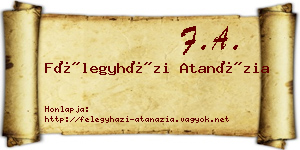 Félegyházi Atanázia névjegykártya